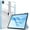Blue, variant on Timoom Slim Case for iPad Pro 12.9-inch 5th Generation 2021 - [Built-in Pencil Holder] Shockproof Cover with Clear Transparent Back Shell, Also Fit iPad Pro 12.9" 4th/3rd Gen