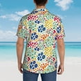 thumbnail image 6 of Balery Cartoon Flowers Print Men's Hawaiian Shirts Short Sleeve Beach Shirt Relaxed Fit Vacation Button Down Shirts-Small, 6 of 9