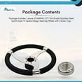 thumbnail image 7 of MARINE CITY Polished 316 Grade Stainless Steel Sports Style Tri-Spoke Design Steering Wheel with Center Cap / PU Foam 13-1/2 Inches Diameter  3/4 Inches Tapered Shaft for Marines  Boats Pack of 1, 7 of 7