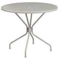thumbnail image 4 of Flash Furniture Commercial Grade 35.25" Round Light Gray Indoor-Outdoor Steel Patio Table Set with 4 Round Back Chairs, 4 of 5