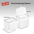 thumbnail image 4 of Glad Kitchen Compost Trash Can, 1.8 Gallon Plastic Garbage Bin, White, 4 of 10