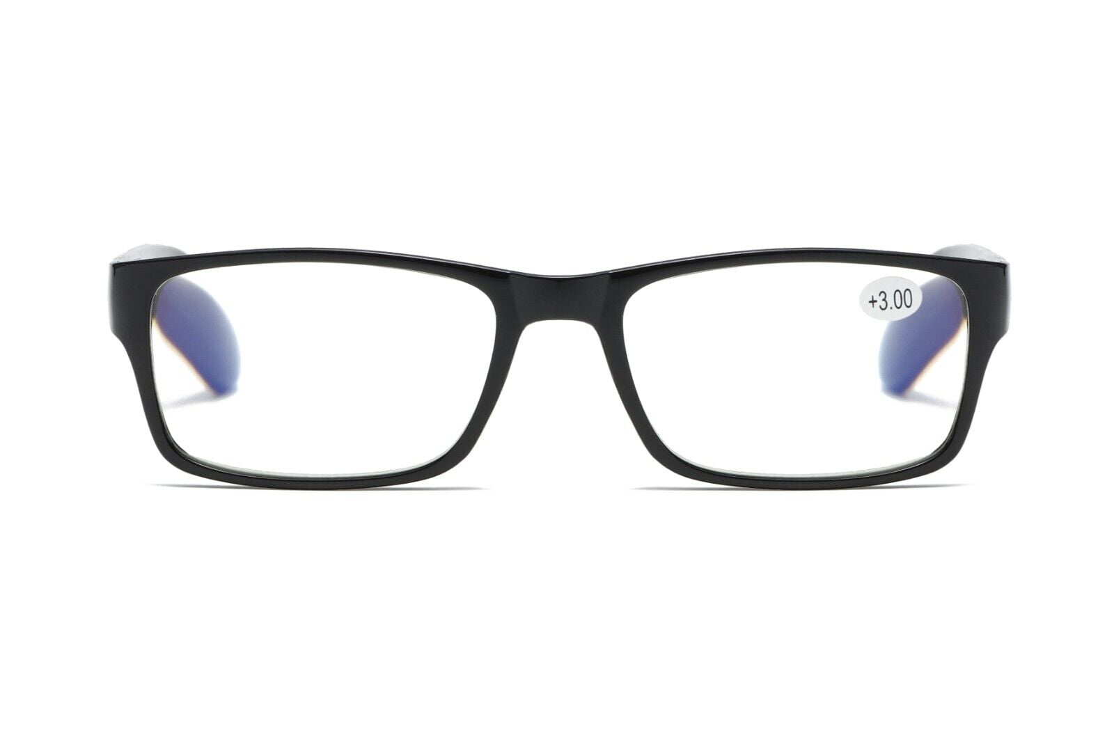 8 Pairs Mens Unisex Blue Light Blocking Reading Glasses Black Spring Hinge Readers +3.00