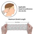 thumbnail image 2 of Striped Cute Cartoon Rabbit Flower Sports Headband for Women Men, Running Headband Sweat Bands for Cycling, Yoga, Spa, Athleti, Workout - Moisture Wicking Hairband, 2 of 5