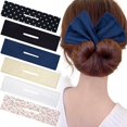 thumbnail image 1 of CustomyLife - 6 piezas para hacer moños, pinzas flexibles para el pelo de rizo francés y accesorios para cabello largo, grueso o fino de mujer, 1 of 5