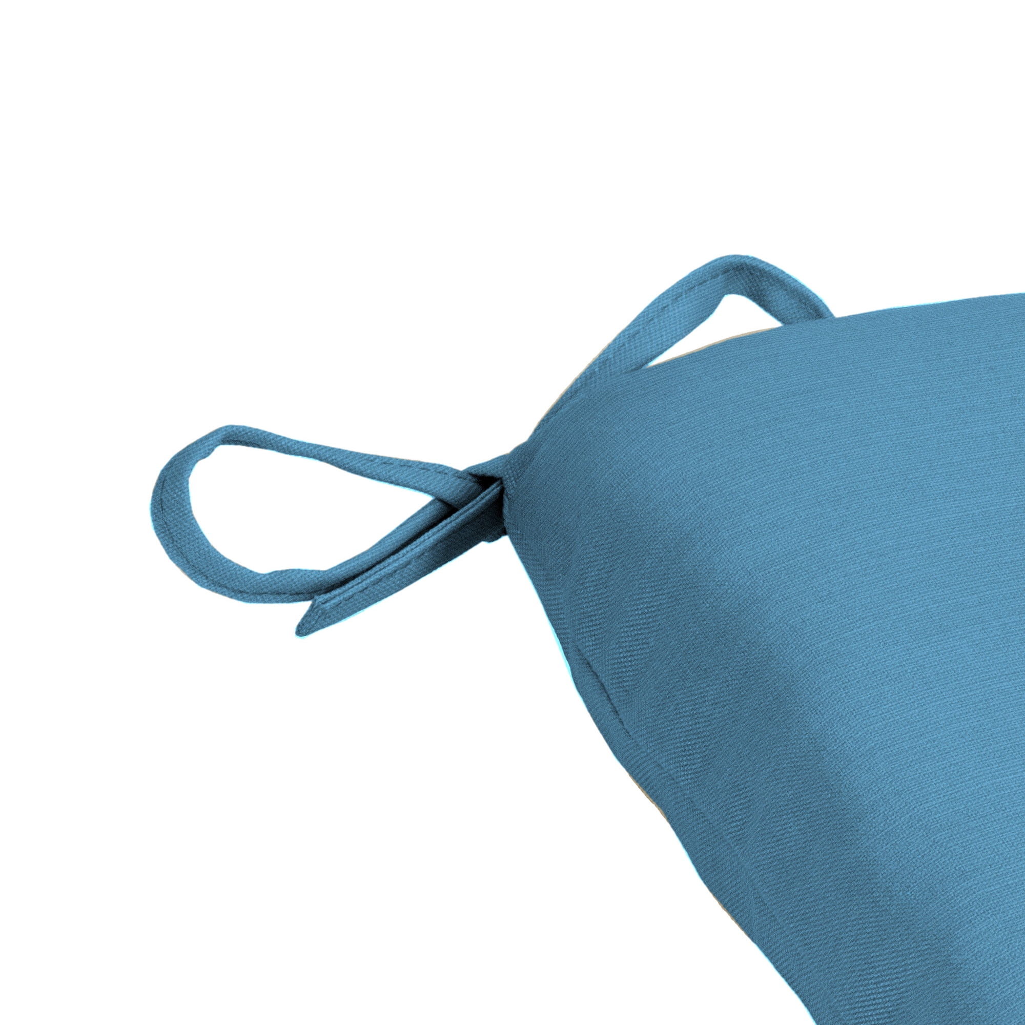 Mainstays 15.5" D x 17" W Mid Blue Solid Rectangle Outdoor Seat Pad (1 Pack)