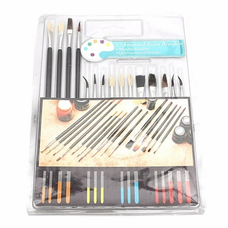 - 15 Paint Brush Set All Purpose Watercolor Acrylic Art Craft Artist Painting