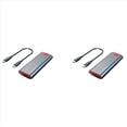 thumbnail image 2 of 2X M2 SSD Case M.2 to USB 3.1 Gen 2 10Gbps NVMe SSD Enclosure for NVMe PCIE M Key/ (B+M) Key SSD , M2 SSD Case,2 x M.2 SSD Enclosure 2 x USB-C to USB-C Cable,Grey, 2 of 10