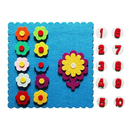 

Children s Felt Non-woven Toys Educational Mathematics DIY Handmade Decor Cartoon Kindergarten Teaching Equipment (Filling in Numbers Flower)