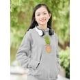 thumbnail image 2 of Pineapple With Glasses Hoodie Juniors -Image by Shutterstock,  Small, 2 of 4