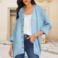 thumbnail image 3 of Women's Linen Cardigan Oversized Button Down Long Sleeve Shirt Jacket Lightweight Casual Loose Fit Beach & Daily Outwear, 3 of 4