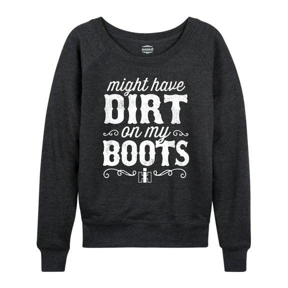 International Harvester Dirt On My Boots - Women's Lightweight French Terry Long Sleeve Shirt
