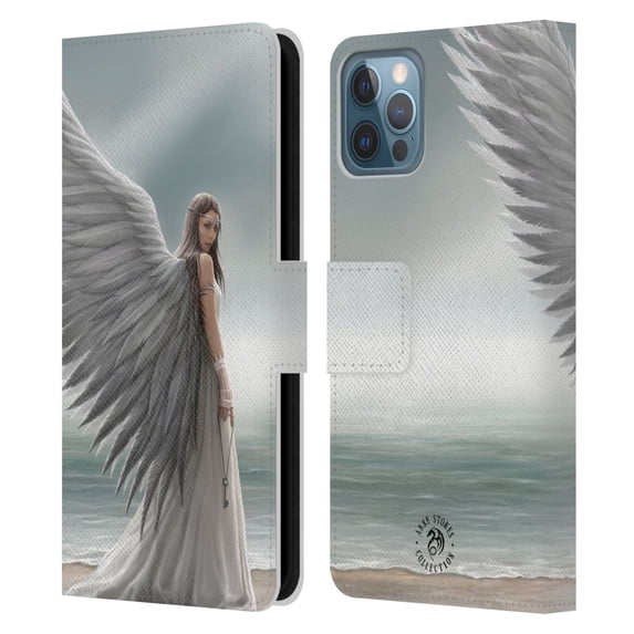 Head Case Designs Officially Licensed Anne Stokes Angels Spirit Guide Leather Book Wallet Case Cover Compatible with Apple iPhone 12 / iPhone 12 Pro