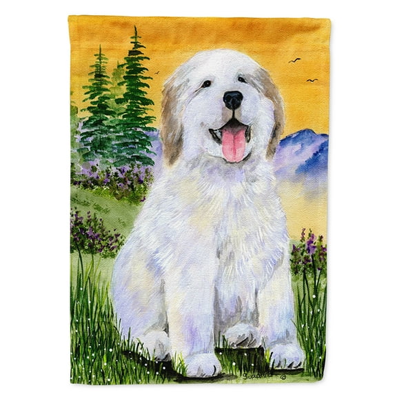 Great Pyrenees Flag Canvas House Size