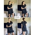 thumbnail image 6 of Ekouaer Cotton Nightgowns for Women Short Sleeve Womens Nightgown V Neck Sleep Shirts for Women, 6 of 7
