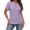 Purple, variant on yeiolnoer Shirts for Women Short Sleeve V Neck Sweater Eyelet Tunic Top Knit Elegant Summer Spring Tops Casual Blouse