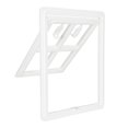thumbnail image 4 of Pet Small Size Dog Cat Removable Door with Magnetic Flap Supply Simple InstallationWhite Small, 4 of 9