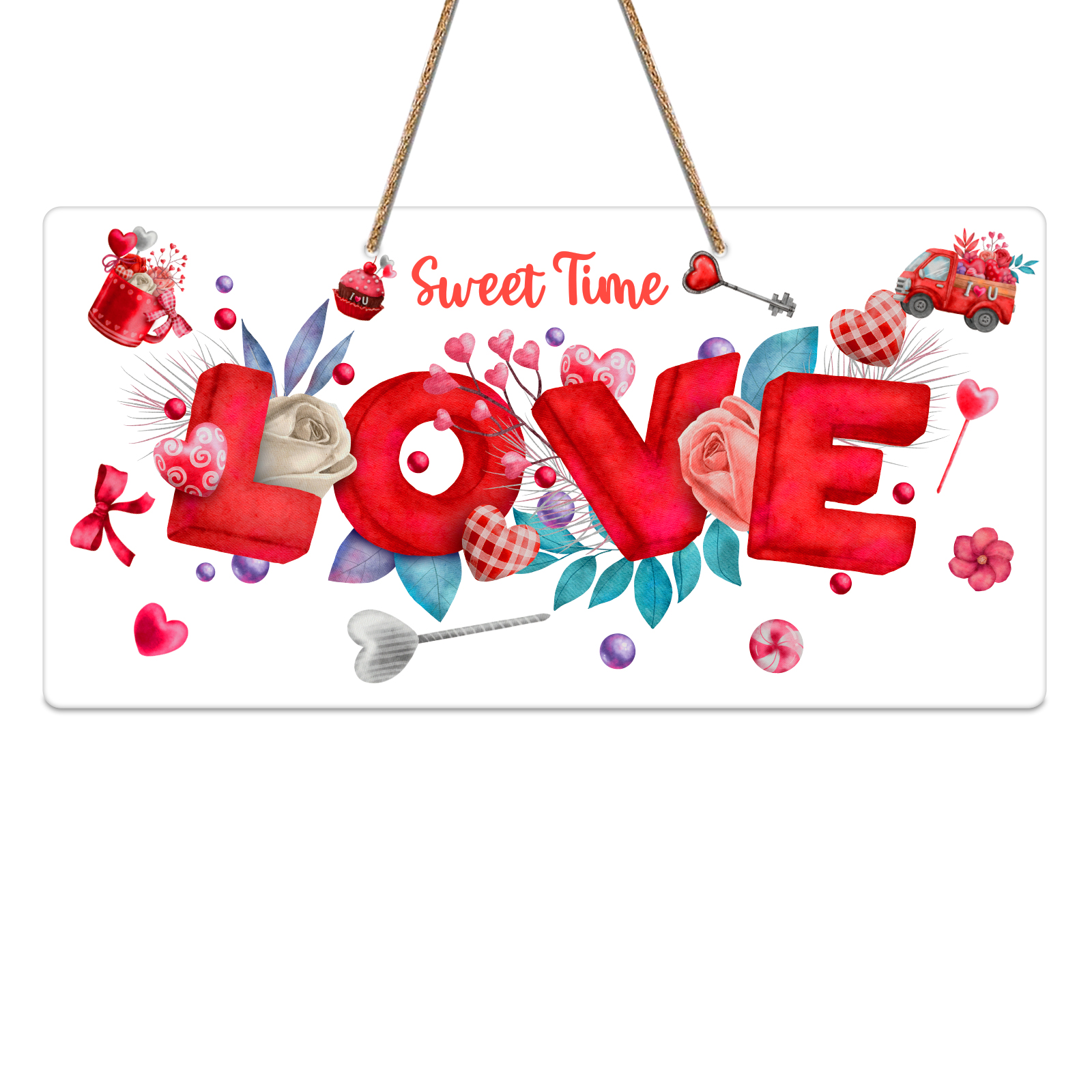 WaaHome Valentines Door Decorations Valentine Love Sign for Wall Decor