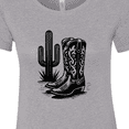 thumbnail image 4 of Inktastic Cowboy Cowgirl Boots Cactus Women's T-Shirt, 4 of 5