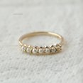 thumbnail image 5 of Pearl Half Eternity Ring, 925 Starling Silver Ring, Birthstone Ring, 7 Pearl Ring Handmade Jewelry, Minimalist Jewelry, Gift For Her., 5 of 5