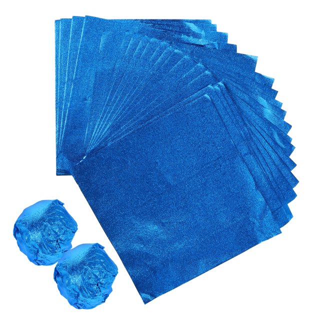 100 unidades de papel de aluminio, papel de aluminio, envoltorios para dulces, envoltorios de chocolate, envoltorios de dulces para dulces DIY y accesorios de embalaje de chocolate