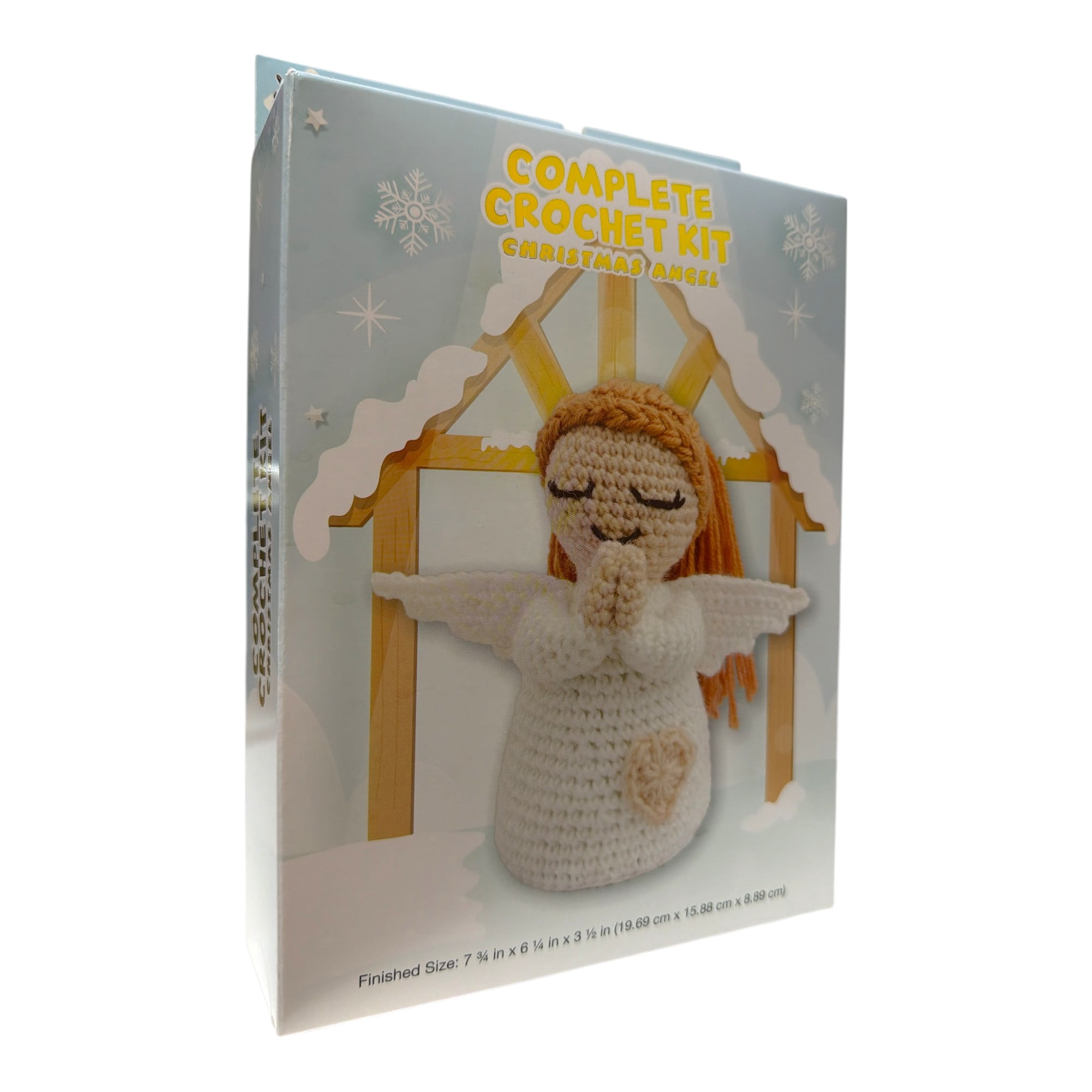 Christmas Angel Crochet Kit – DIY Holiday Craft Set with Yarn & Tools