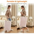 thumbnail image 4 of Dirty Laundry Basket 72L Pink, 40x30x60cm Foldable Waterproof Fabric with Large Capacity, 4 of 5