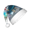thumbnail image 2 of Honeii Travel Around The World Print Hat Santa Claus Hat For Xmas Party, Christmas Caps For Boys Girls Child,Christmas Beanie, 2 of 6