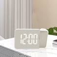 thumbnail image 3 of Despertador de Pantalla LED Función de repetición Brillo USB Reloj , Concha blanca Soledad Despertador de proyección, 3 of 8