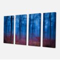 thumbnail image 2 of Bois Épais Bleu Mystérieux - Art Moderne sur Toile Forêt, 2 of 3