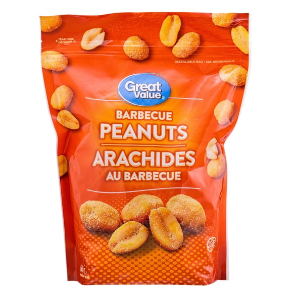 Great Value Barbecue Peanuts Kosher, Made in Canada, 600 g