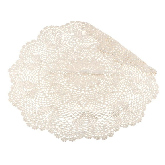 Handmade Cotton Crochet s Doilies,, Beige, 60 cm / 24inch, Home Office Coffee Shop Table Design mug and cup Decoration Crafts