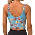 thumbnail image 4 of Uemuo Cute Donut Pattern Women's Sports Bra - High Impact Support, Breathable, and Comfortable Athletic Bra for Running, Yoga, and Workouts, 4 of 9