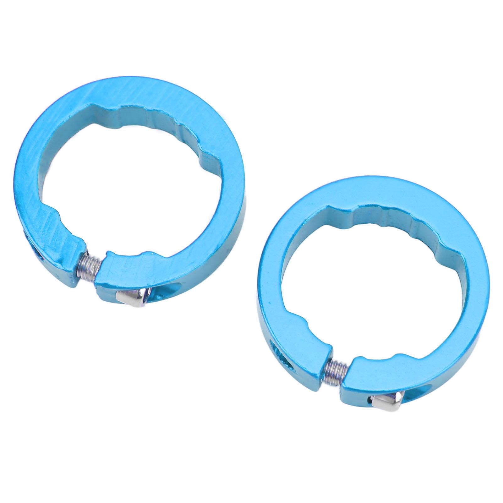 ECSiNG Lot De 2 Paires Poignées Vélo 22,2 Mm Avec Anneaux Serrage Alliage Aluminium Noir