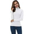thumbnail image 3 of SMZ Women Long Sleeve Turtleneck Slim Fitted Based Layer Lightweight Active Shirt Pullover Tops, 3 of 6