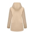 thumbnail image 7 of Women's Mid-Length Parka Jacket - Waterproof Windproof Winter Coat with Hood Multiple Pockets Adjustable Cuffs for Outdoor Travel Hiking Daily Wear Available in Various Colors Beige Women Top, 7 of 7