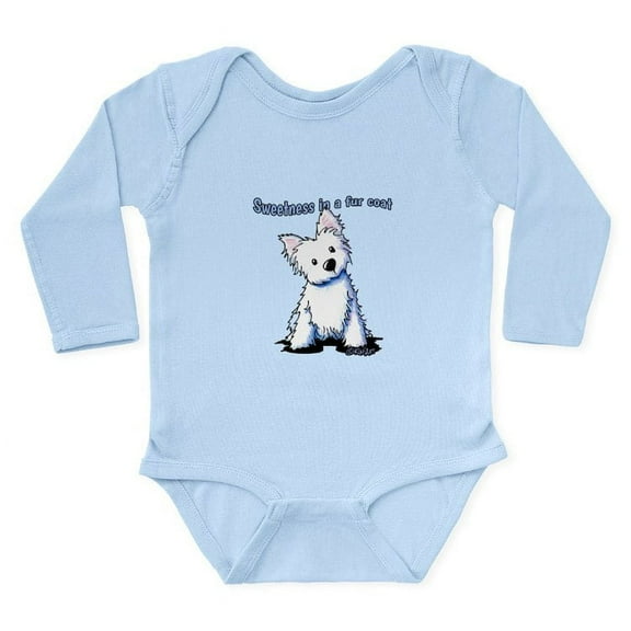 CafePress - Westie Sweetness Long Sleeve Infant Bodysuit - Long Sleeve Cotton Baby Bodysuit