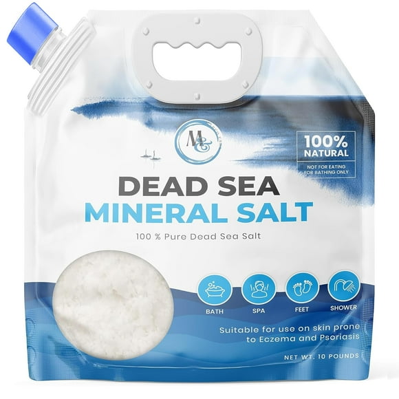 Marco Esra Sal del Mar Muerto – Sales del Mar Muerto para remojar sal mineral para baño Spa ducha – Sal de baño pura y natural para el cuidado de la piel de la inflamación de los pies – Sal fina sin p