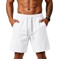 thumbnail image 2 of Heavyweight Thick Men's Sweat Shorts Baggy Sweatpants Mens Lounge SweatShorts White 2XL, 2 of 8