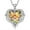 Yellow, variant on CDE Angel Wing Heart Pendant, Purple Crystals, Brass, 19.69"