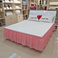 thumbnail image 1 of UHUSE Microfiber Bedding Bed Dust Ruffle Stretch Bed Skirt Hollow Dust Ruffle Valance, 1 of 6
