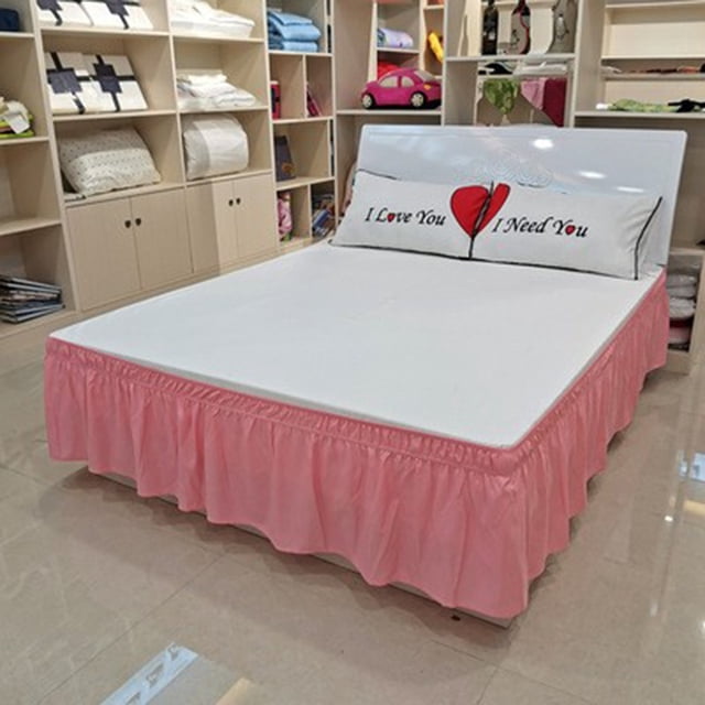 UHUSE Microfiber Bedding Bed Dust Ruffle Stretch Bed Skirt Hollow Dust Ruffle Valance