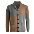 thumbnail image 3 of Wyzesi Cardigan Fall Sweaters for Men Mens Fashion Color Blocking Button Cardigan Sweater Mens Cardigan Sweaters, 3 of 3