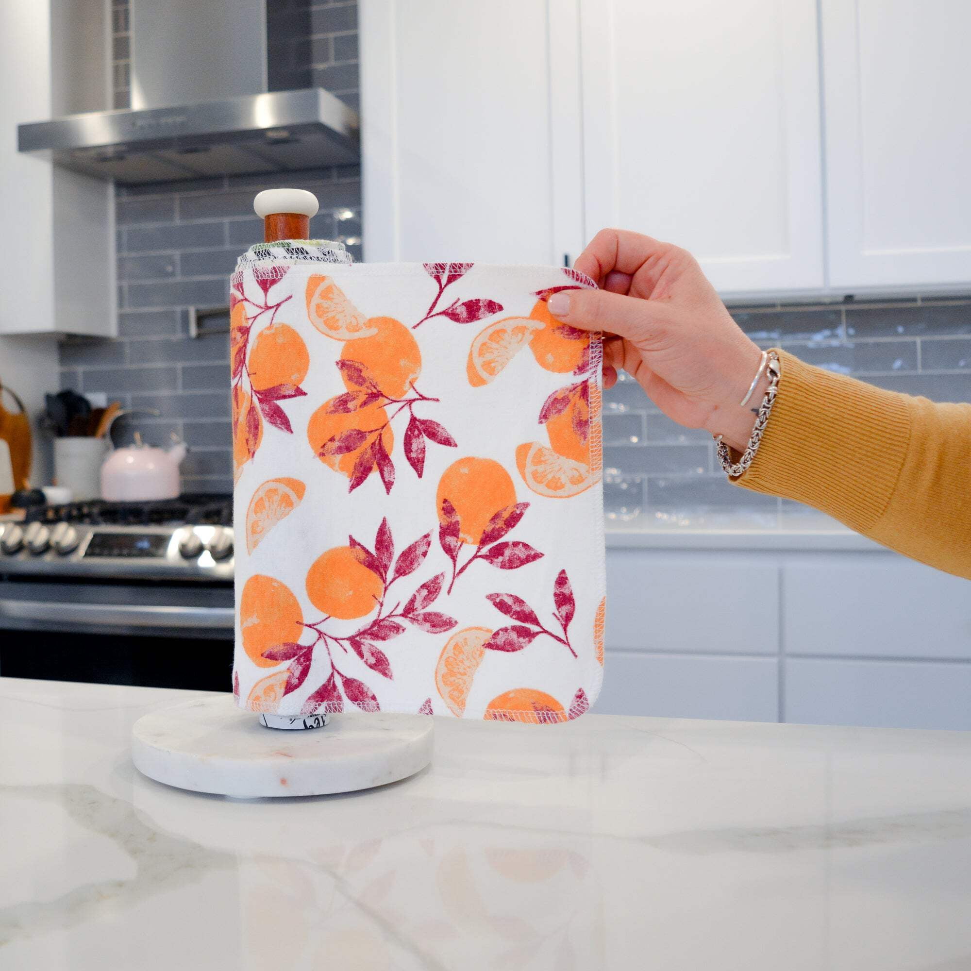 Marley's Monsters UNpaper® Towels: Marley's Favorites! - 12 Count Roll of Reusable Paper Towels - Cotton Flannel