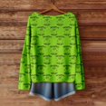 thumbnail image 5 of Shirts Christmas Long Sleeve Christmas Tree Xmas Gift Tops Fluorescent Green XXL, 5 of 5