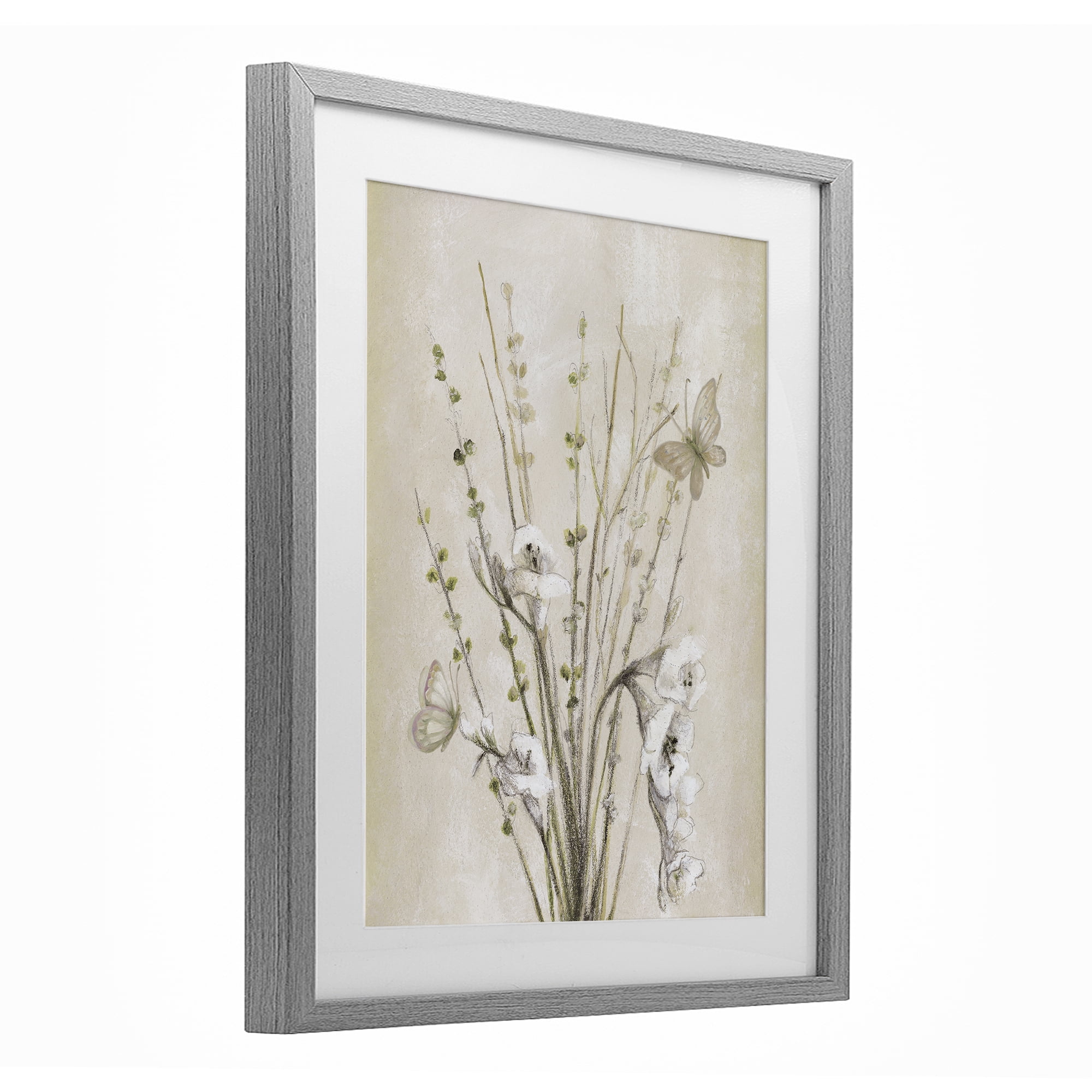 Stupell Industries Fresia & Date Branch Gray Framed Print Under Glass, design by Lanie Loreth