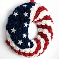 thumbnail image 3 of Idyllic Decorative Foam Patriotic Artificial Wreaths, Blue, 1, 3 of 6