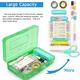 thumbnail image 3 of Caja de almacenamiento de utilidad - Caja de lápices multiusos de color brillante para útiles escolares Caja de lápices de plástico duraderaVerde, 3 of 5