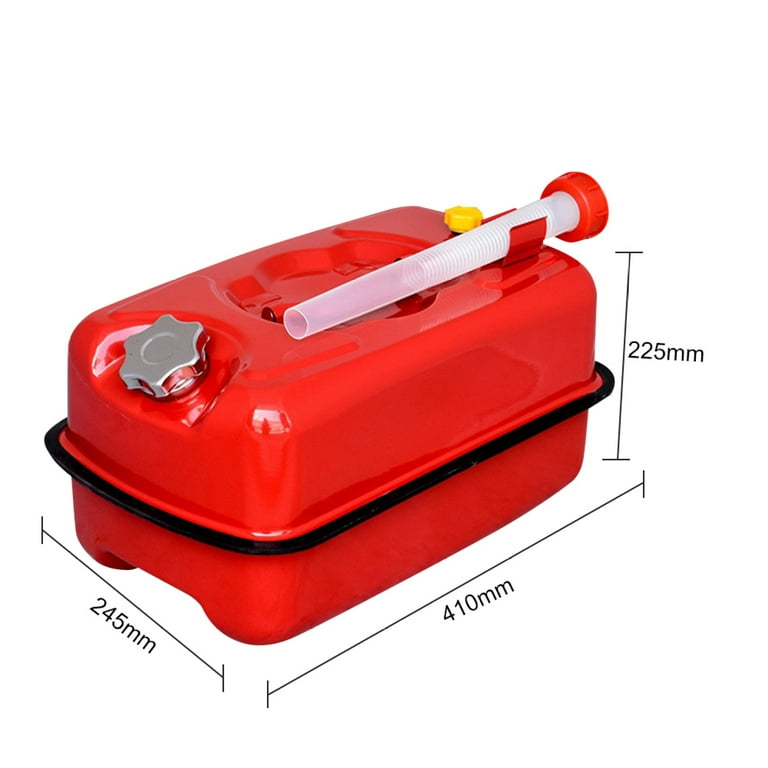 EUBUY 10L Red Metal Jerry Can Car Canister Holder Storage Tank with 3  Handles for Water Petrol Oil Water Alcohol