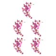 thumbnail image 1 of Justharion 12pcs / Set Multicolore Double Couche 3D Papillons Autocollants Muraux Décoration Murale PVC Papillons Réfrigérateur Autocollants Rose Rouge 5Set, 1 of 6