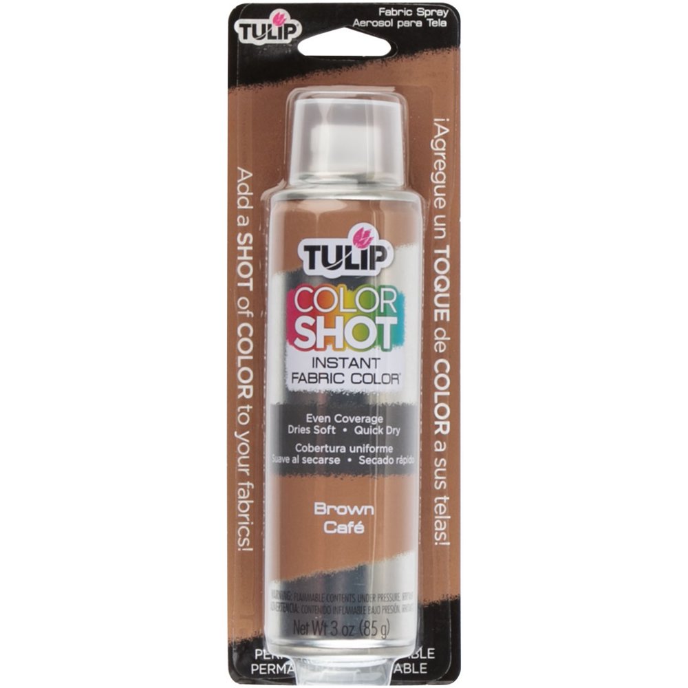 Tulip Color Shot Instant Fabric Color Spray 3ozBrown